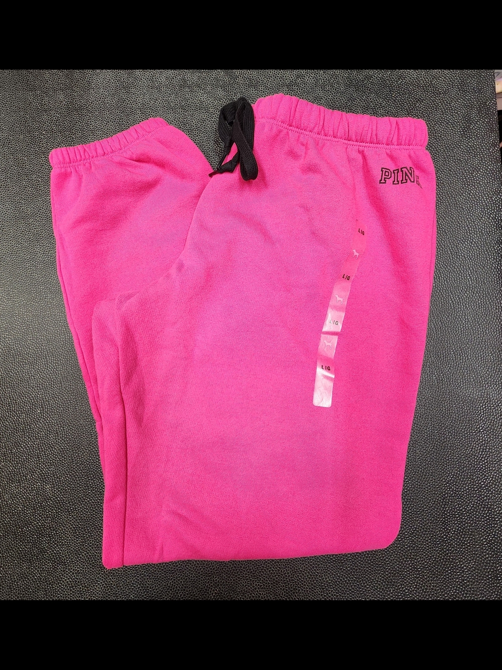 SZ LARGE VS PINK FUSCHIA SWEATPANTS JOGGERS